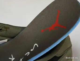 Low Travis Jordan OLIVE OG Scott BLACK Air 1 x 0624